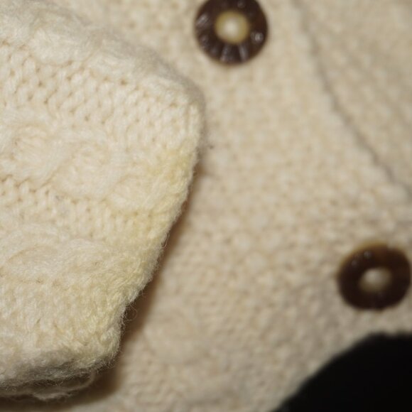 Vintage 80s Haziipar Hungarian Handmade Folklore Bobble Cardigan Sweater - Picture 10 of 10